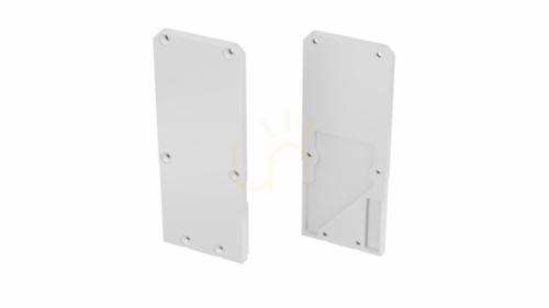 Verifica Capac terminal din aluminiu Lumines pentru UNICO + TALIA M2, alb, dreapta, fără orificiu