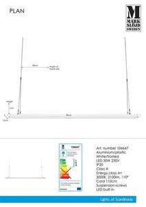 Panou LED tavan Markslojd Plan 90 cm alb 30W 106647 1 Panou LED tavan Markslojd Plan 90 cm alb 30W 106647 small 1