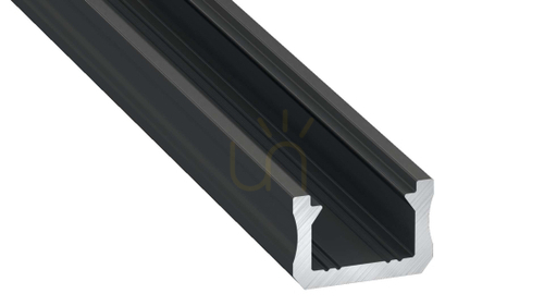 Verifica LUMINES Profil LED tip X negru anodizat negru 2 m