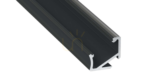 Verifica LED profil LUMINES tip H negru anodizat negru 1 m