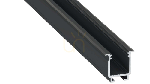 Verifica LED profil LUMINES tip W negru anodizat 2 m