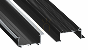 Profil LED LUMINES SORGA încastrat pentru gips-carton, pentru 6 benzi, negru lăcuit, 1 m small 0