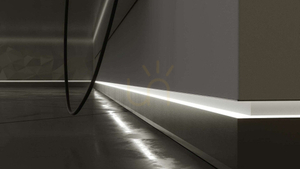 Profil LED de plintă LUMINES FLARO, negru lăcuit, 1 m small 4