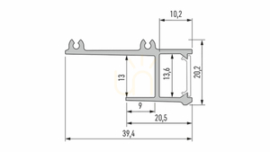 Profil LED LUMINES APA12 pentru gips-carton de 12 mm, alb lăcuit, 2 m small 1