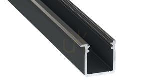 Profil LED LUMINES tip J, aluminiu anodizat negru, 1 m small 0