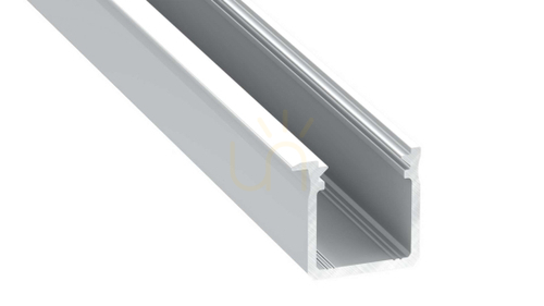 Verifica LED profil LUMINES tip J anodizat argintiu anodizat 1 m