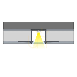 Profil LED încastrat LUMINES GAUDI, aluminiu nefinisat, 2020 mm small 8