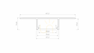 Profil LED LUMINES tip Plato alb lăcuit 2 m small 1