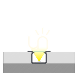Profil LED încastrat LUMINES U 10-1031-20, alb lăcuit, 2,02 m small 10