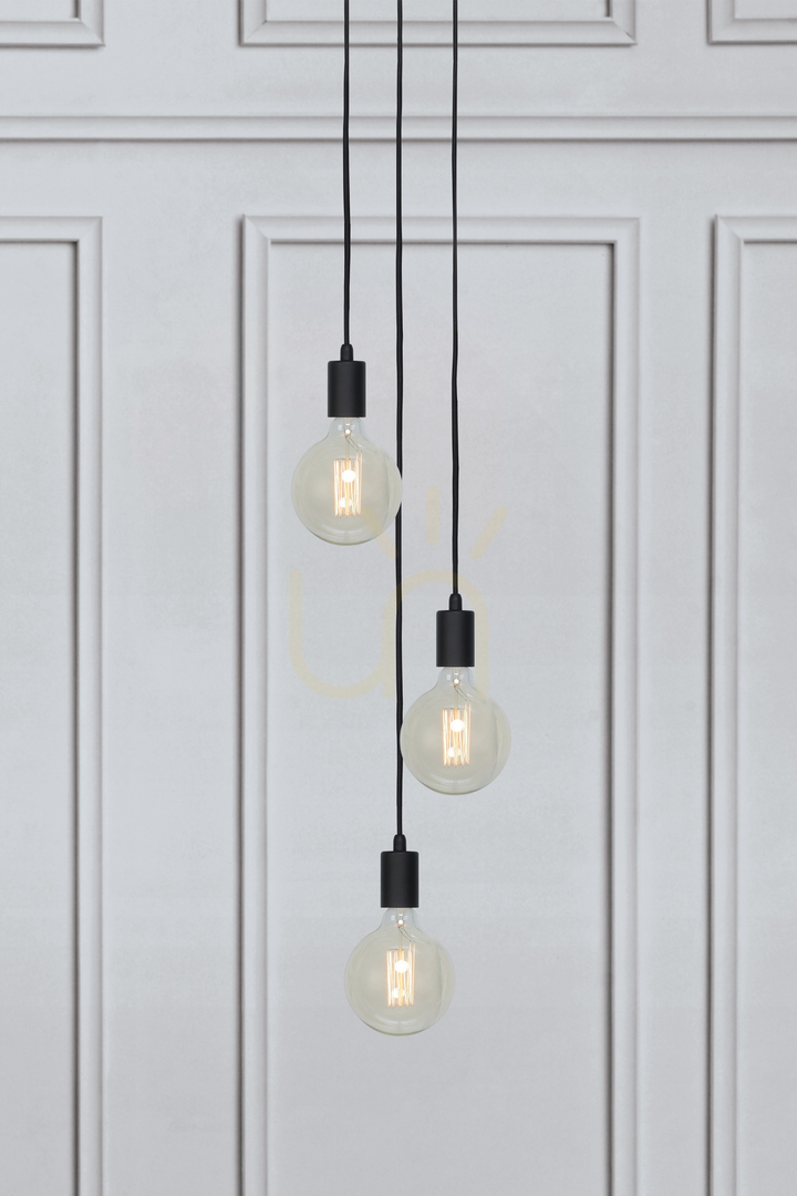 Vedere Lampa suspendată Markslojd SKY 3xE27 negru metal 25 cm 106334 Lampa suspendată Markslojd SKY 3xE27 negru metal 25 cm 106334