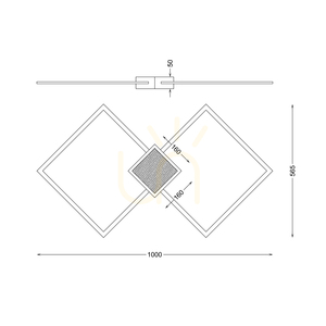 Lampă de tavan Zuma Line HEX RLX96474-1D aurie small 1