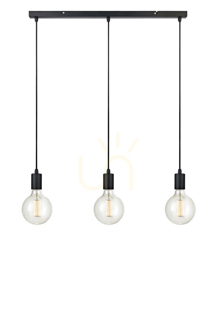 Lustră suspendată Markslojd SKY 3xE27 negru metal 68 cm 106336