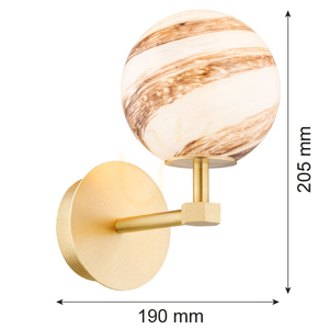 Lampa de perete ARGON Aruba alb-bronz E14 IP20 8500 5 Lampa de perete ARGON Aruba alb-bronz E14 IP20 8500 small 5