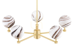 Candelabru ARGON ARUBA alb-bronz 5xE14 sticlă alamă 2179 small 3