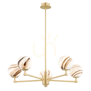 Candelabru ARGON ARUBA alb-bronz 5xE14 sticlă alamă 2179 small 0