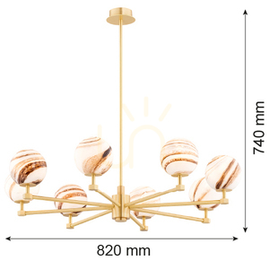 Candelabru ARGON Aruba alb-bronz 8xE14 820 mm SKU 5067 small 6