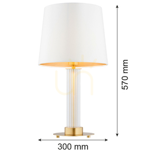 Lampă de masă ARGON Hampton transparentă alamă E27 8540 small 6