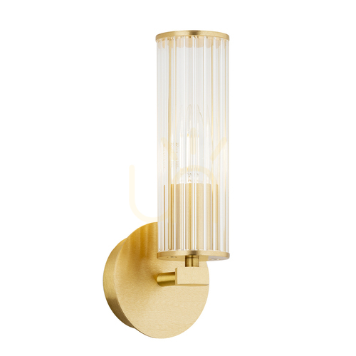 Verifica Aplica de perete Argon Hampton transparentă alamă E14 IP20 8497