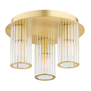 Plafon ARGON Hampton transparent alamă periat 300 mm 3xE14 6304 small 1