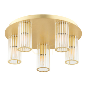 Plafon Argon Hampton transparent alamă periat 5xE14 2178 small 1
