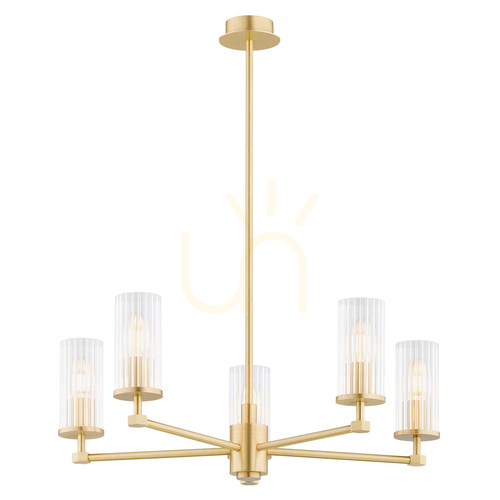 Verifica Candelabru ARGON Hampton transparent alamă periat 5xE14 2177