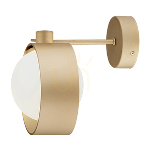Lampă Argon Massimo Plus 8568 aurie cu sticlă opal, pentru tavan sau perete, IP44 G9 small 1