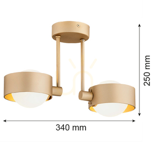 Lampă suspendată ARGON MASSIMO PLUS alb opal mat auriu IP44 7215 small 3