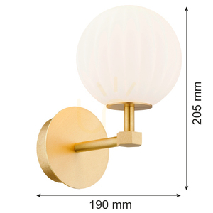 Lampă de perete ARGON PALOMA albă alamă E14 IP20 8502 small 6