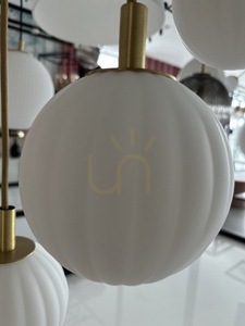 Lampă suspendată Argon PALOMA alb opal mat alamă periat 8506 small 4