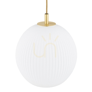 Lampă suspendată ARGON PALOMA albă sticlă alamă periată 3xE27 6306 small 3