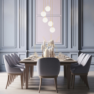 Lampă suspendată ARGON PALOMA albă opal mat alamă E14 5x7W 2183 small 2