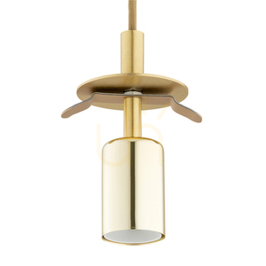 Lustră suspendată ARGON Paloma 6311, 3 × E27 max 15 W, sticlă striată miere, alamă periată, 55 × 152,5 cm small 5