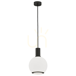 Lampă suspendată ARGON Sagunto Plus 8564, glob opal mat și structură neagră, E27 small 0