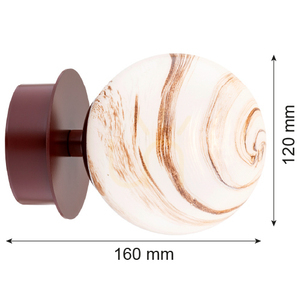 Lampă de perete ARGON Fabio alb-maro IP44 E14 8455 small 4