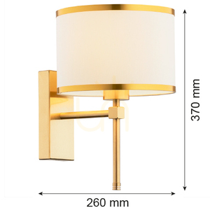 Lampă de perete ARGON ABBANO alb alamă E27 IP20 8033 small 6