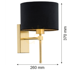 Lampă de perete Argon Abbano negru alamă periat E27 IP20 8050 small 2