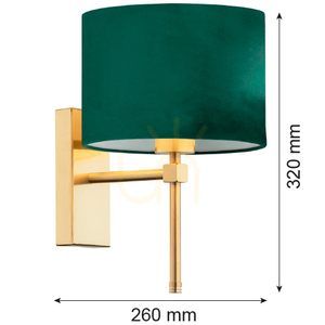 Lampă de perete ARGON Abbano alamă verde E27 8107 small 2