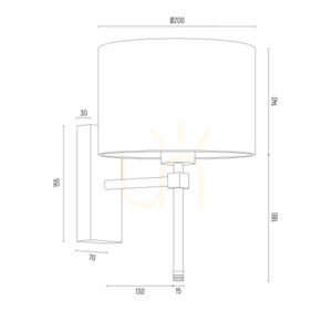 Lampă de perete ARGON Abbano alamă verde E27 8107 small 3