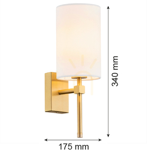 Lampă de perete ARGON Abruzzo alb alamă periat E14 8034 small 4