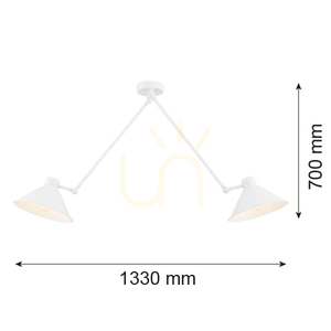 Lampă suspendată Argon ALTEA albă 2xE27 IP20 861 small 1