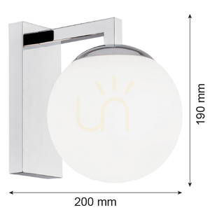 Lampă de perete ARGON Aspen alb crom E27 IP20 3735 small 2