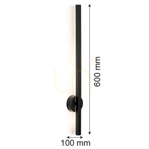 Lampă de perete LED Argon ASSE 8052 neagră, oțel, 60 cm, 630 lm small 3