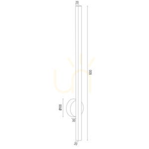 Lampă de perete LED Argon ASSE 8052 neagră, oțel, 60 cm, 630 lm small 4