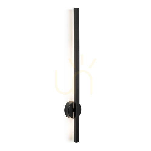 Verifica Lampă de perete LED Argon ASSE 8052 neagră, oțel, 60 cm, 630 lm
