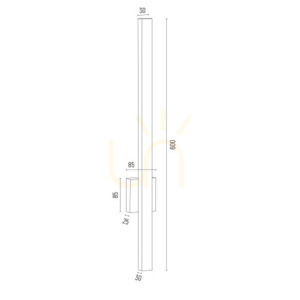 Lampă de perete ARGON ASSE alamă periat LED 6W 8063 small 3