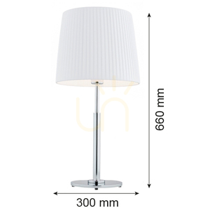 Lampă de masă Argon ASTI alb cromat E27 15W 3847 small 4