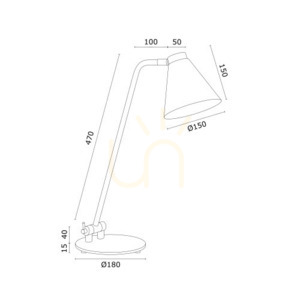 Lampă de masă ARGON AVALONE albă E27 8000 small 6