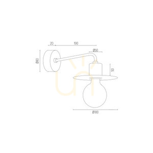 Lampă de perete albă ARGON CORSO 3878 IP20 E27 small 1