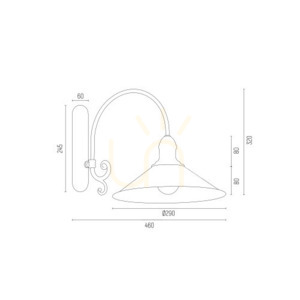 Lampă de perete Argon ERBA albă E27 IP20 SKU 632 small 2