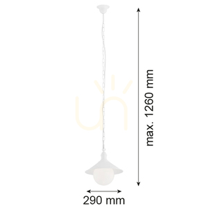 Lampă suspendată exterior albă ARGON ERBA BIS IP44 3296 small 2